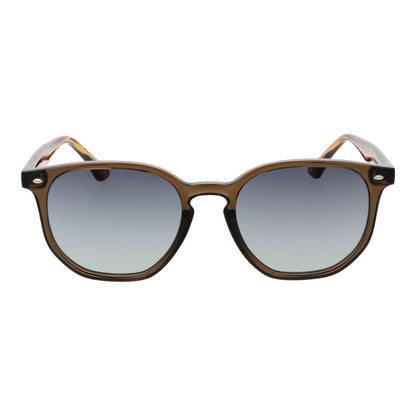 Ted Baker Men’s Sunglasses – Brown Round Frame, Blue Gradient Lenses