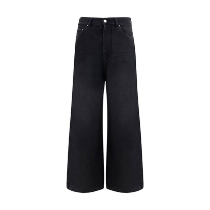 Amiri Black Cotton Wide-Leg Jeans Denim