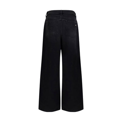 Amiri Black Cotton Wide-Leg Jeans Denim