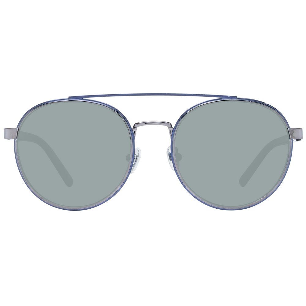 Ted Baker Men’s Sunglasses – Blue Metal Aviator Frame, Green Lenses