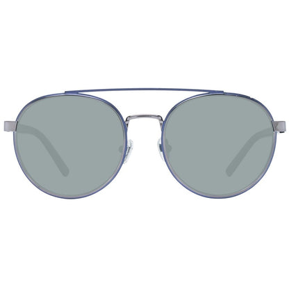 Ted Baker Men’s Sunglasses – Blue Metal Aviator Frame, Green Lenses