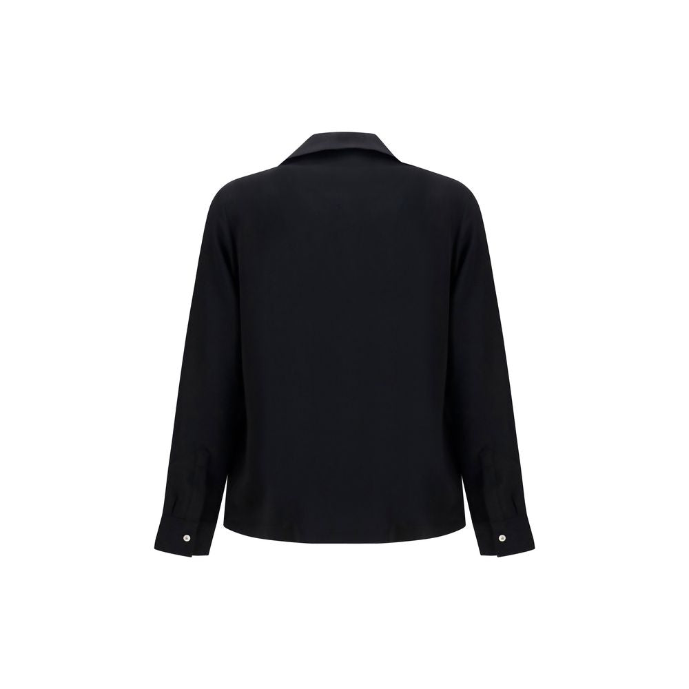 Amiri Black Polyester Rounded Pocket Shirt