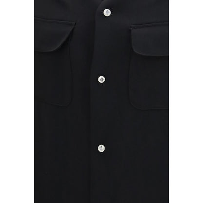 Amiri Black Polyester Rounded Pocket Shirt