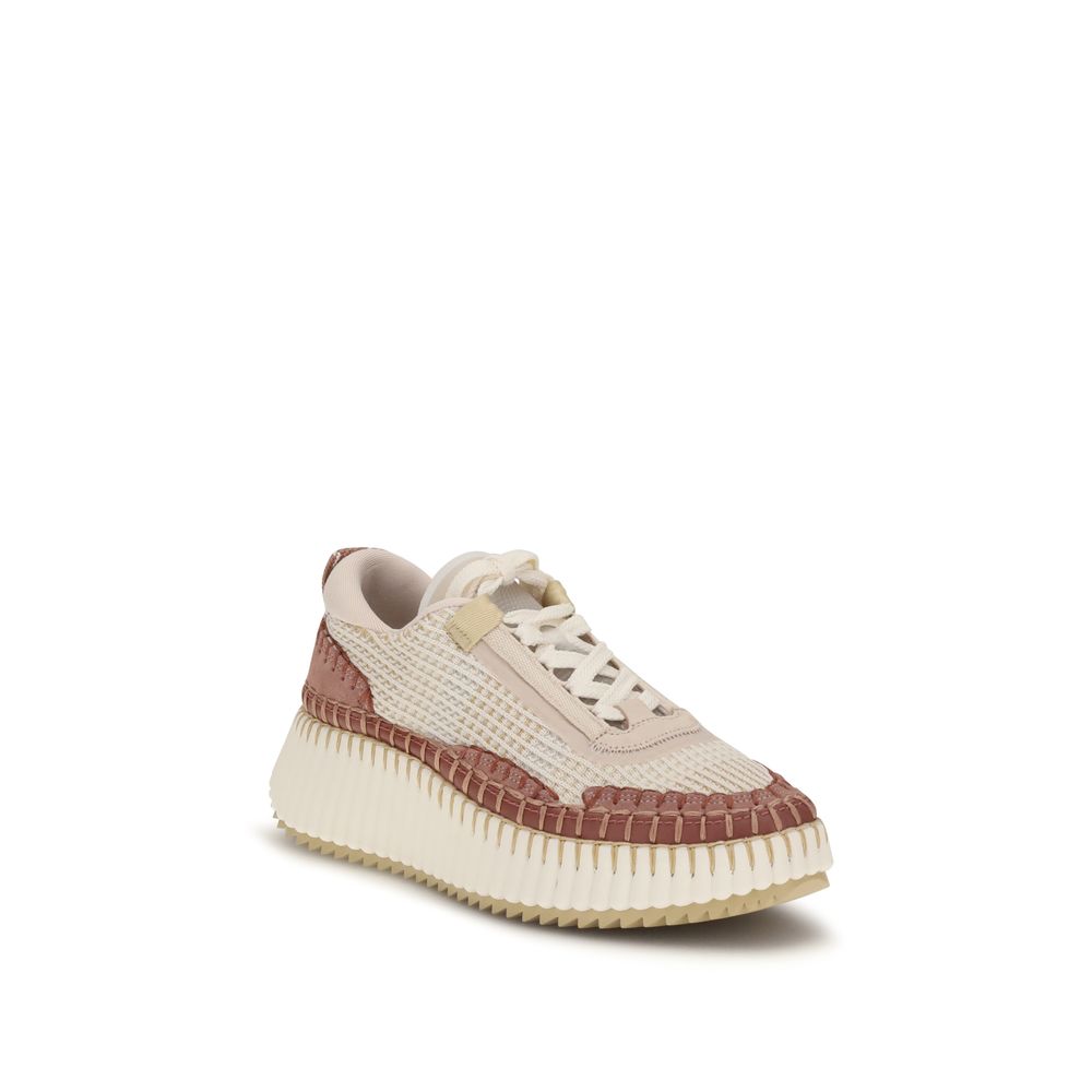 Chloé Beige Nama Chunky Sneakers