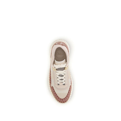Chloé Beige Nama Chunky Sneakers