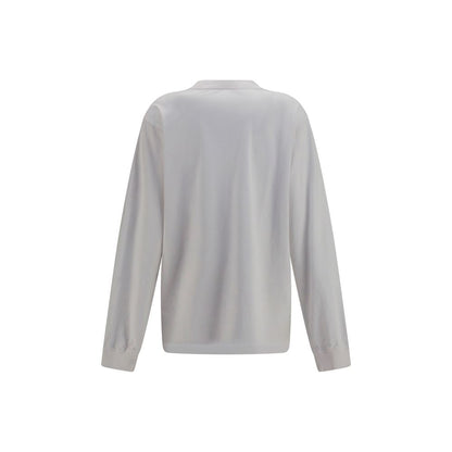 Alexander Wang White Cotton Long Sleeve Logo T-Shirt