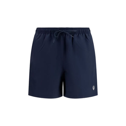 Fred Perry Blue Recycled Polyester Swim Shorts - Regular Fit
