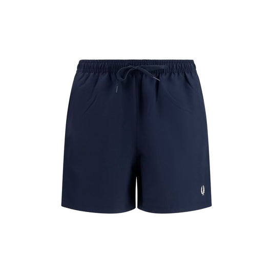 Fred Perry Blue Recycled Polyester Swim Shorts - Regular Fit