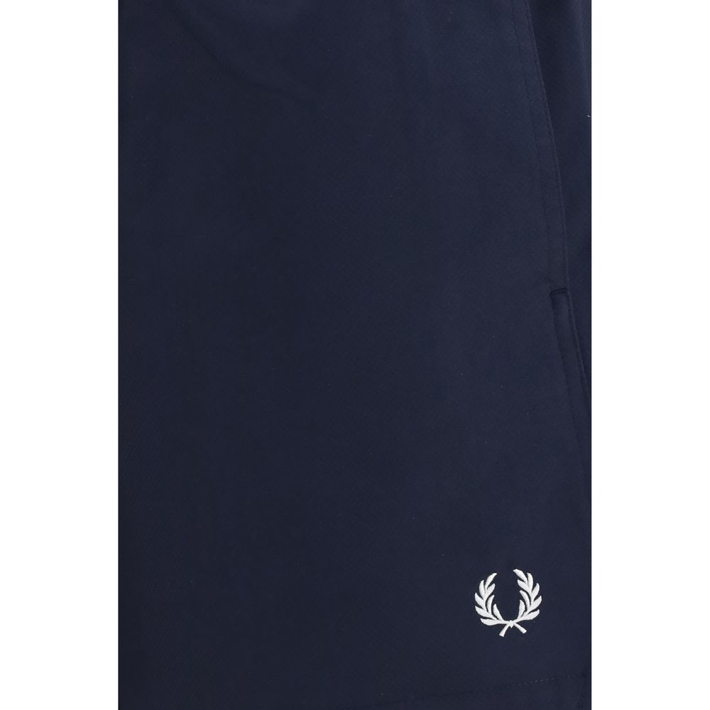 Fred Perry Blue Recycled Polyester Swim Shorts - Regular Fit