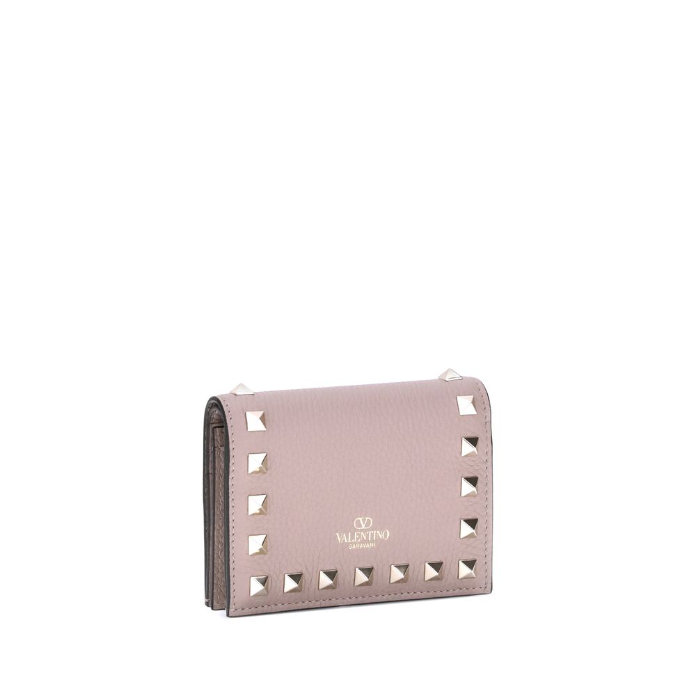 Valentino Garavani Multicolor Calf Leather Rockstud Wallet