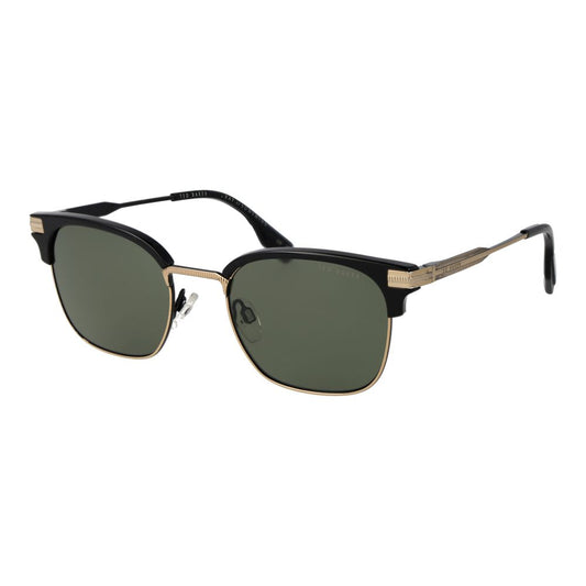 Ted Baker Men’s Sunglasses – Gold Browline Frame, Green Lenses
