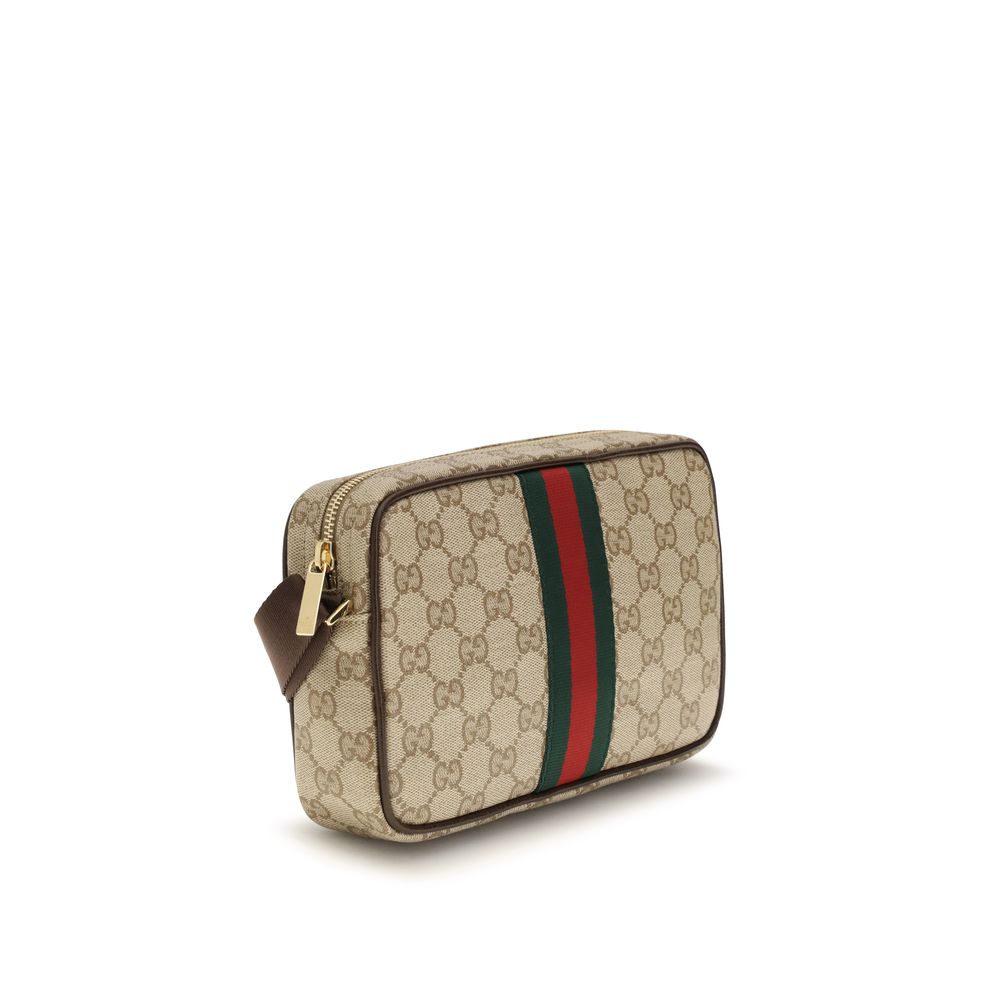 Gucci Beige GG Shoulder Web Stripe Bag