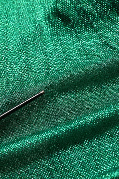Dolce & Gabbana Emerald Green Plissé Evening Gown Dress