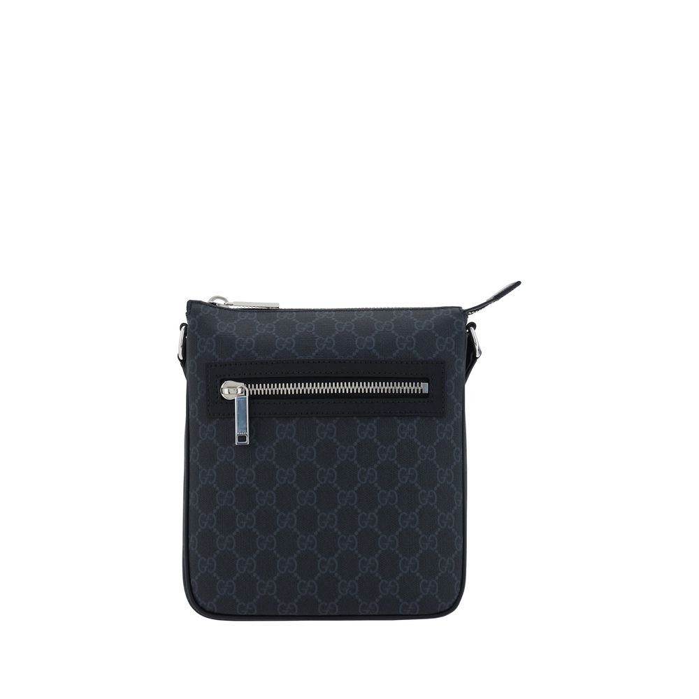 Gucci Black GG Messenger Bag in Small