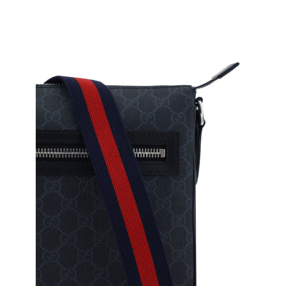 Gucci Black GG Messenger Bag in Small