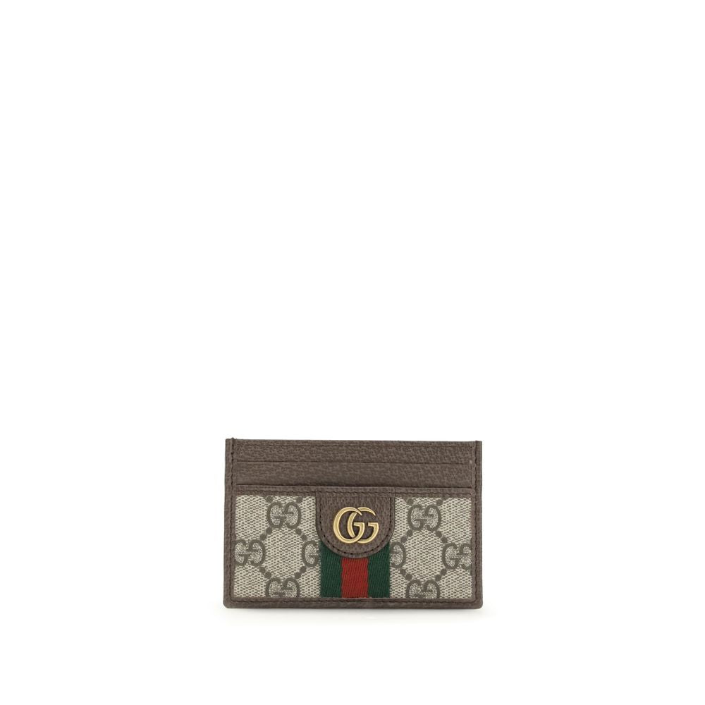 Gucci Beige & Brown Ophidia Card Holder Wallet