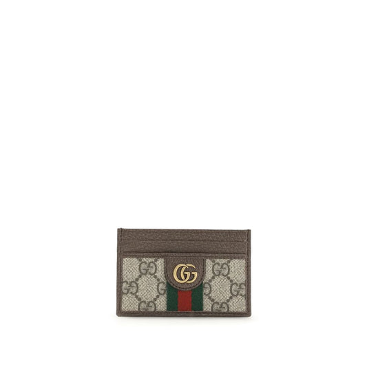 Gucci Beige & Brown Ophidia Card Holder Wallet