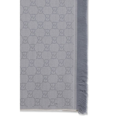 Gucci Gray GG Supreme Wool Scarf