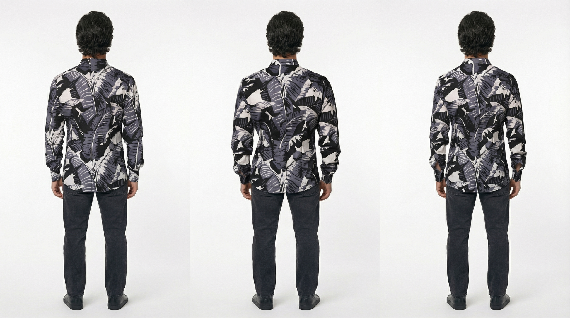 Dolce & Gabbana Multicolor GOLD Line Cotton Banana Leaf Print Shirt