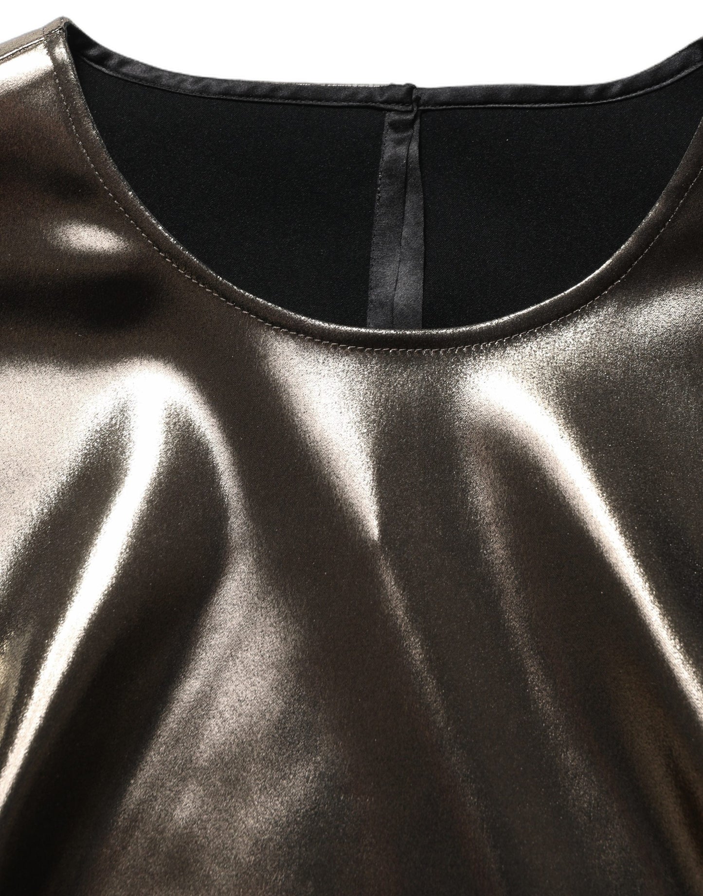 Dolce & Gabbana Metallic Bronze Roundneck Sleeveless Tank Top