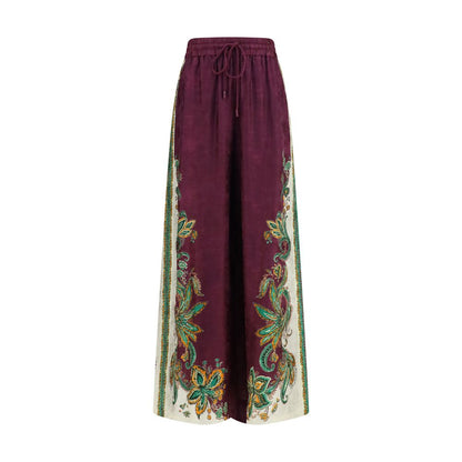 Alemais Ruthie Purple Viscose Casual Pants