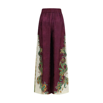 Alemais Ruthie Purple Viscose Casual Pants
