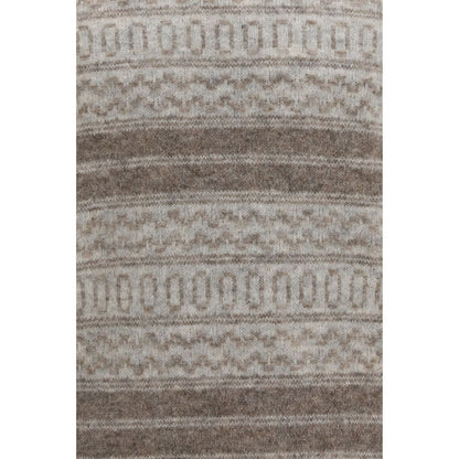 Brunello Cucinelli Gray Alpaca Wool Fair Isle Knit Turtleneck Jumper