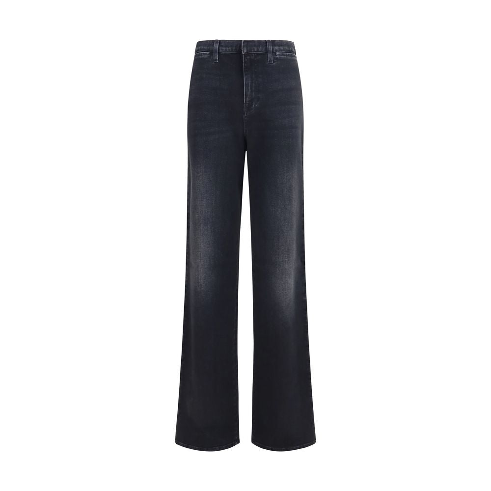 Gucci Black Cotton Straight-Leg Web Stripe Stretch Jeans