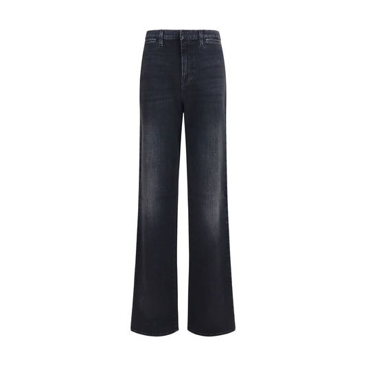 Gucci Black Cotton Straight-Leg Web Stripe Stretch Jeans