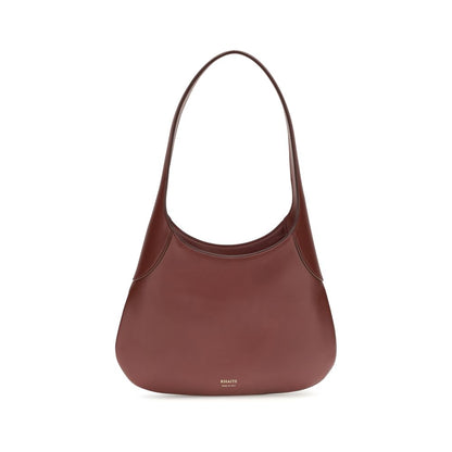 Khaite Bordeaux Calf Leather Bos Taurus Joan Hobo Shoulder Bag