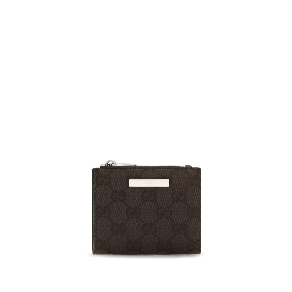 Gucci Black GG Wallet with Plaque