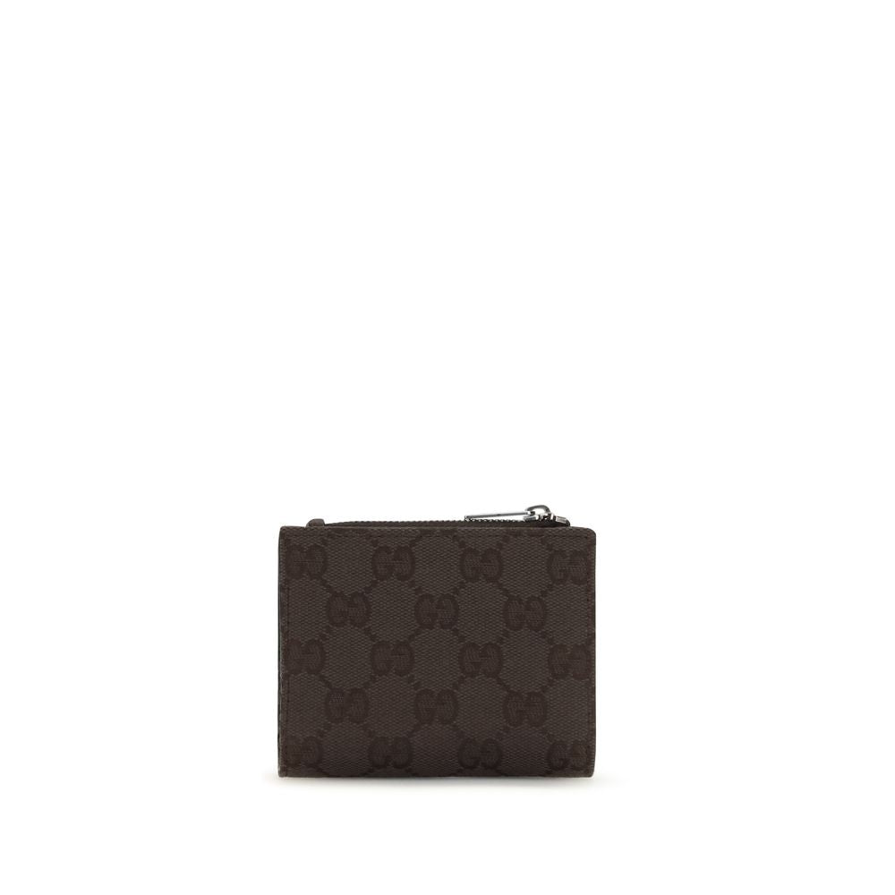 Gucci Black GG Wallet with Plaque