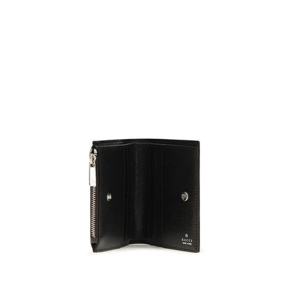 Gucci Black GG Wallet with Plaque