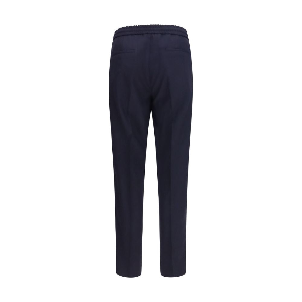 Brunello Cucinelli Blue Virgin Wool Casual Pants