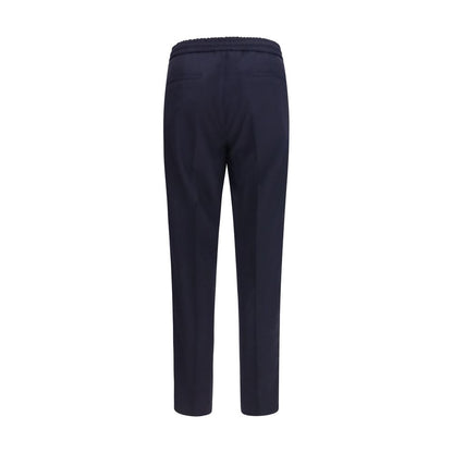 Brunello Cucinelli Blue Virgin Wool Casual Pants