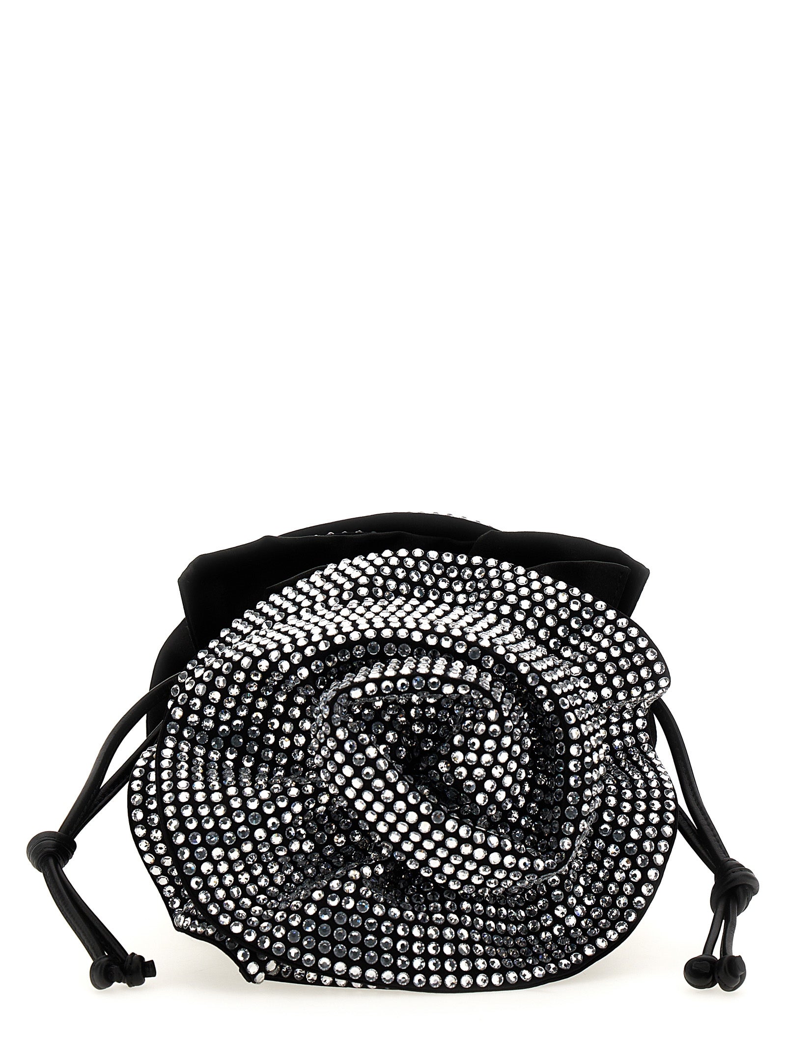 Magda Butrym Black Satin Crossbody Bag