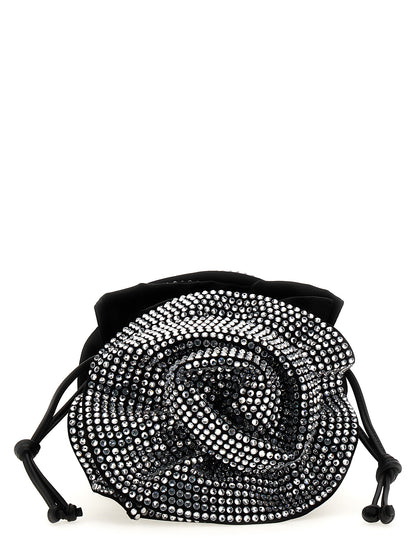 Magda Butrym Black Satin Crossbody Bag
