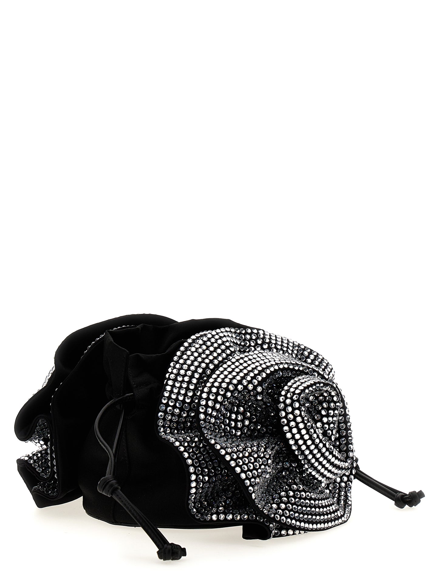 Magda Butrym Black Satin Crossbody Bag