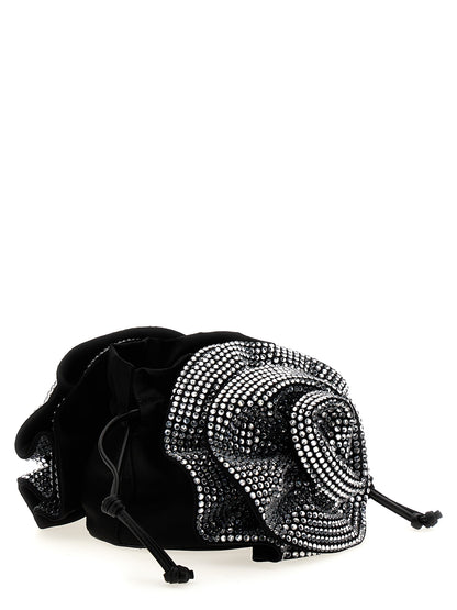 Magda Butrym Black Satin Crossbody Bag