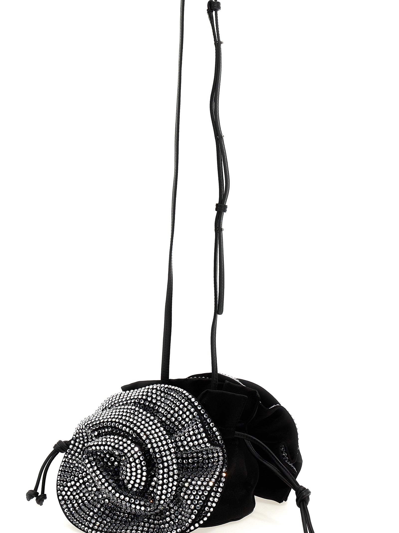 Magda Butrym Black Satin Crossbody Bag