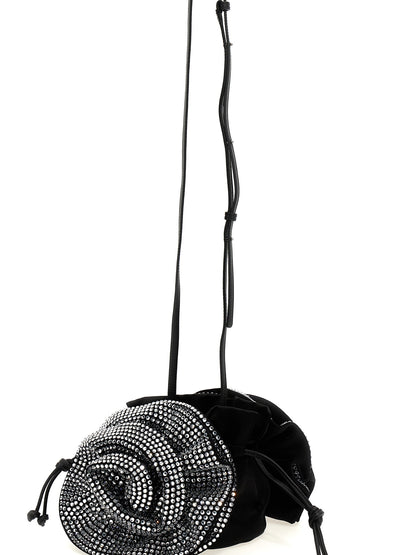 Magda Butrym Black Satin Crossbody Bag
