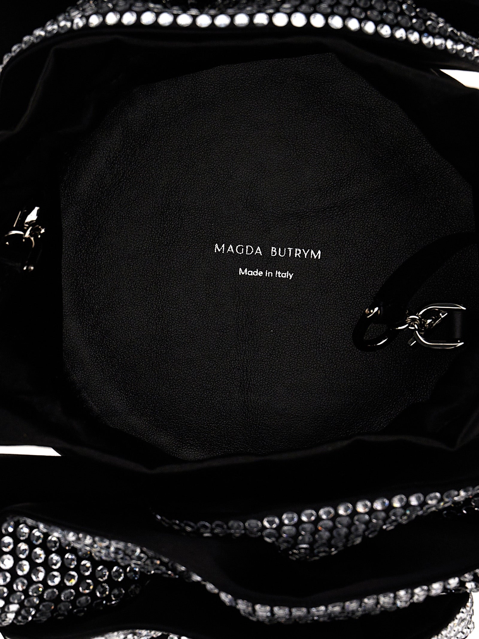Magda Butrym Black Satin Crossbody Bag