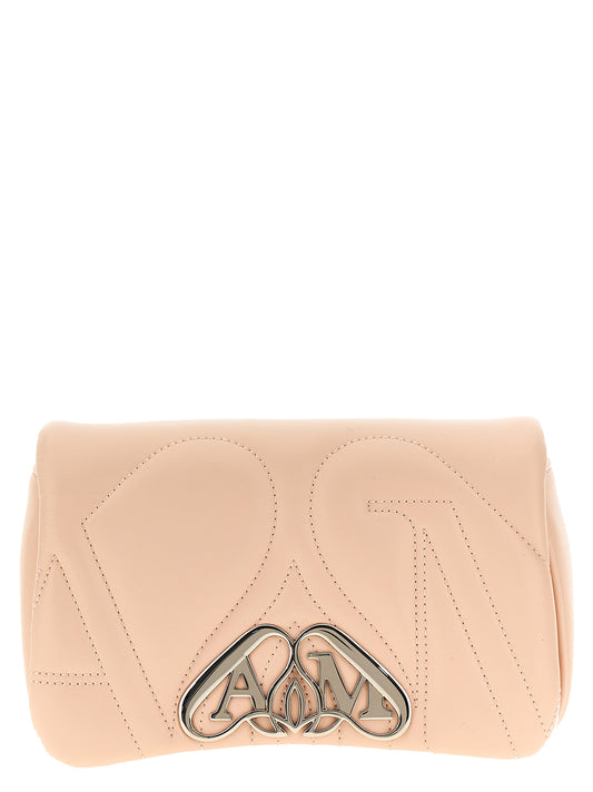 Alexander McQueen Beige Lamb Leather Crossbody Bag - The Mini Seal