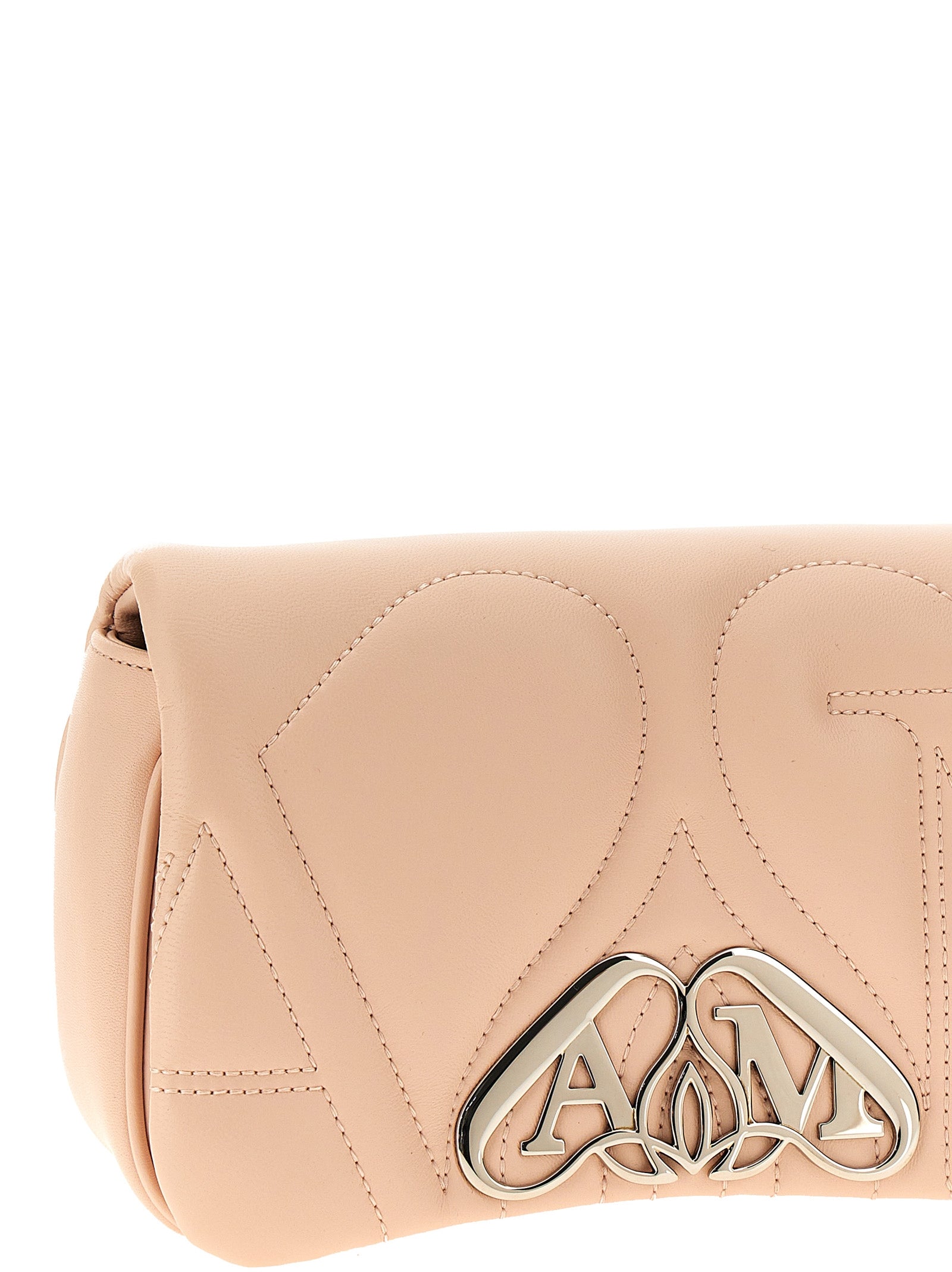 Alexander McQueen Beige Lamb Leather Crossbody Bag - The Mini Seal