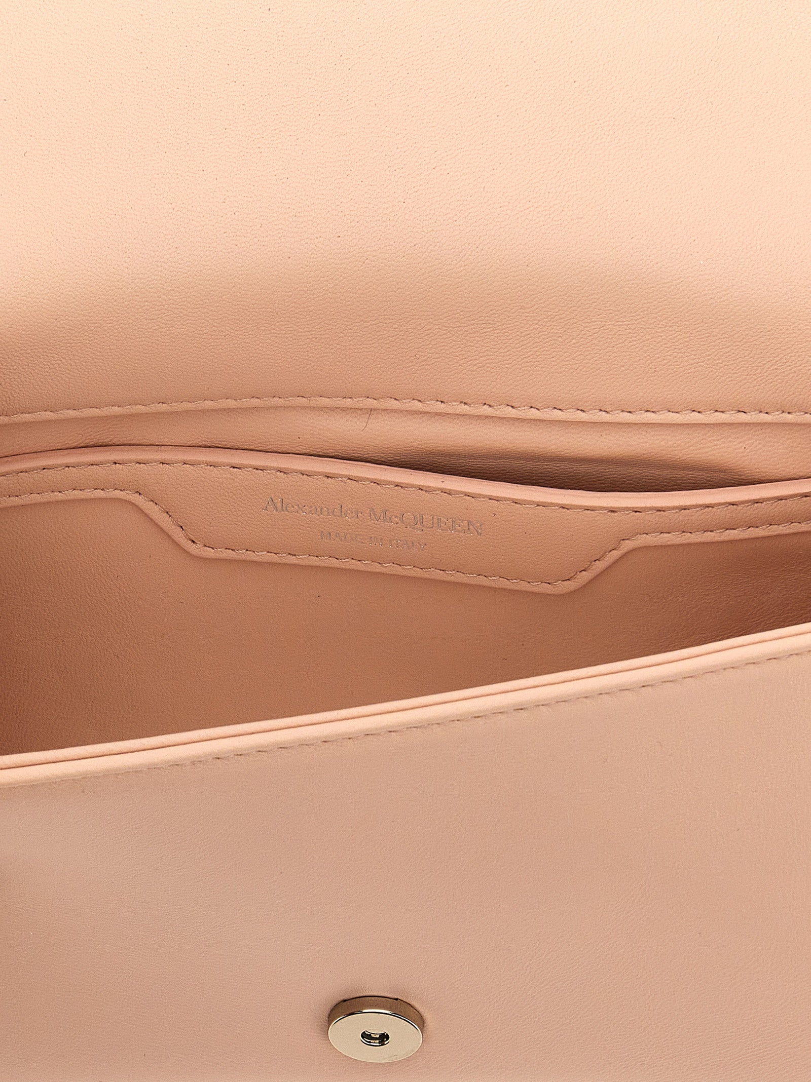 Alexander McQueen Beige Lamb Leather Crossbody Bag - The Mini Seal