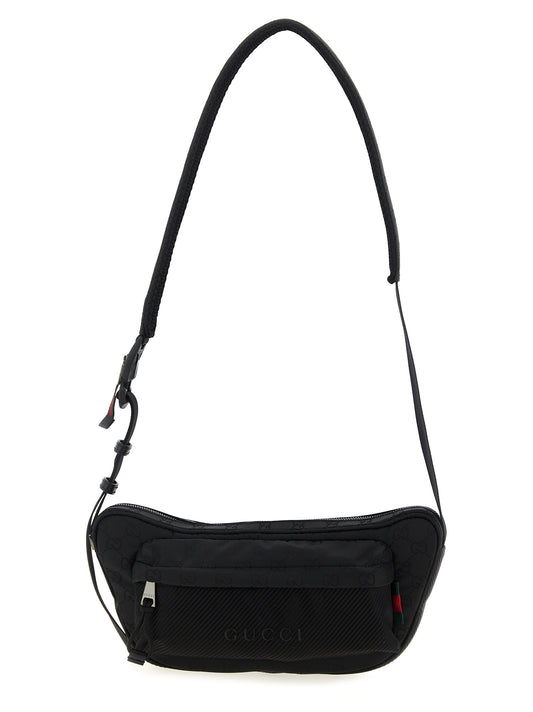 Gucci Black Nexus GG Nylon Crossbody Bag