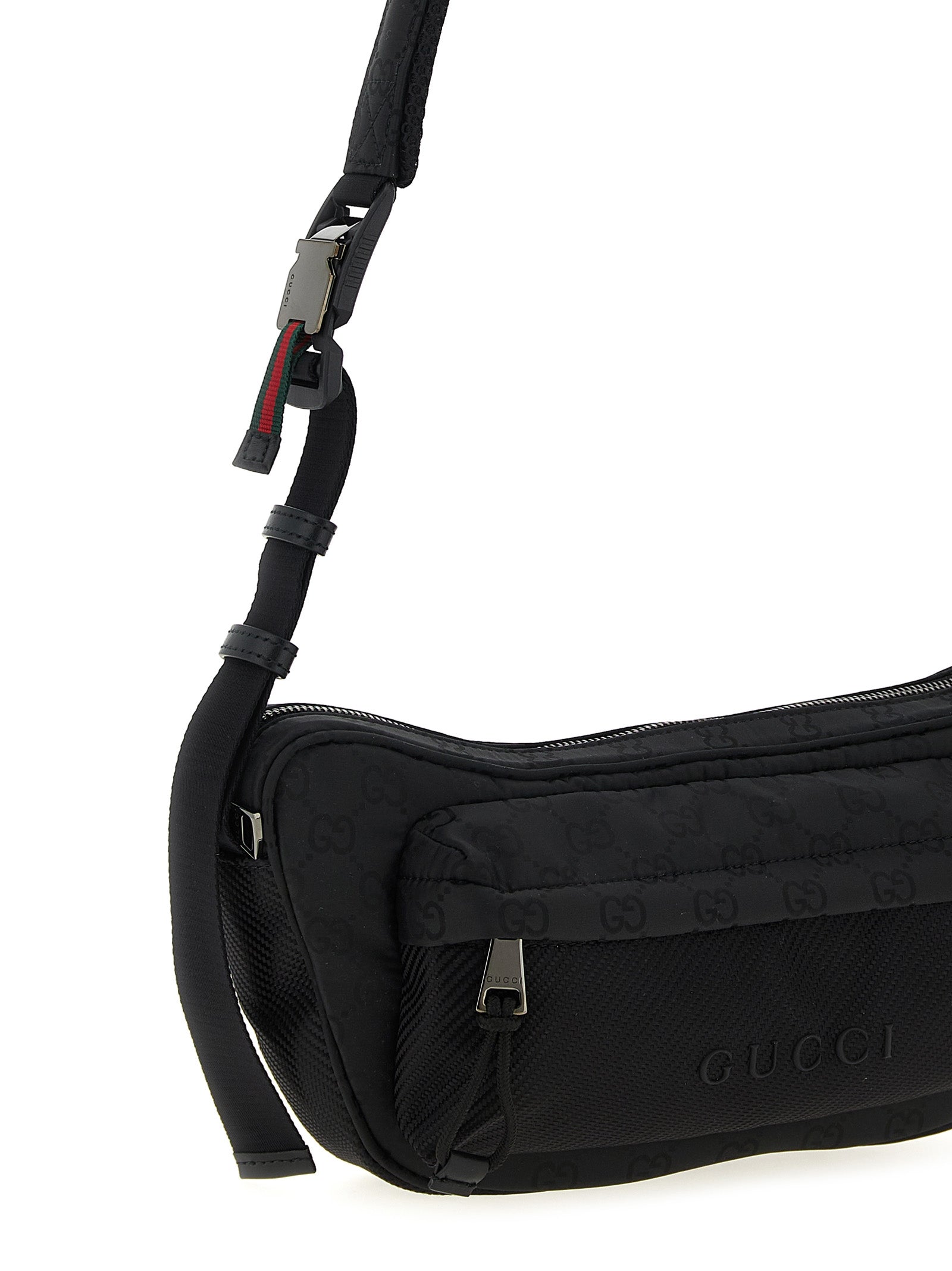 Gucci Black Nexus GG Nylon Crossbody Bag