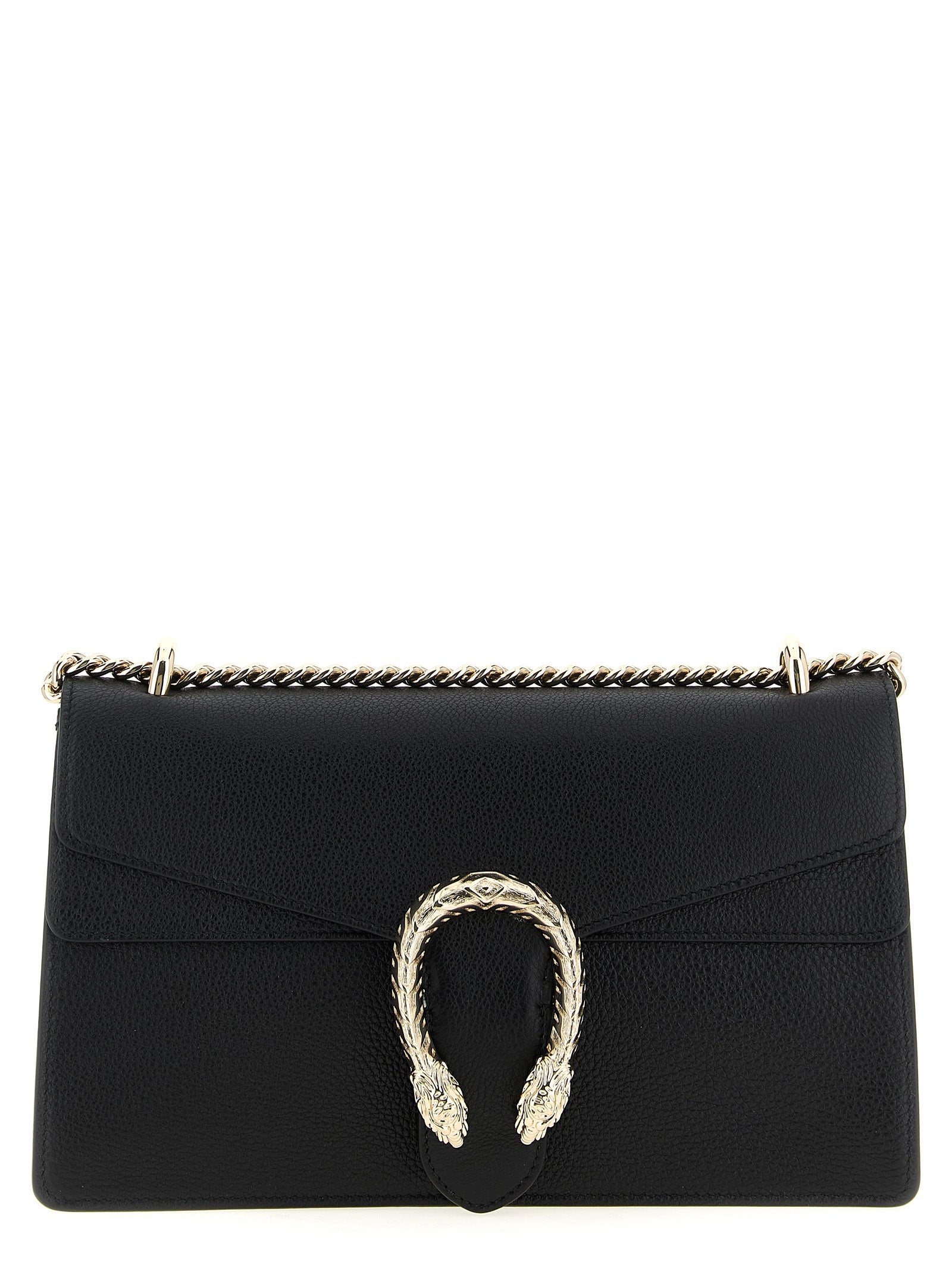 Gucci Dionysus Medium Shoulder Bag in Black Calfskin Leather