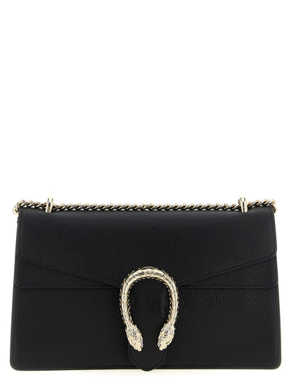 Gucci Dionysus Medium Shoulder Bag in Black Calfskin Leather