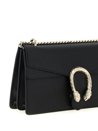 Gucci Dionysus Medium Shoulder Bag in Black Calfskin Leather